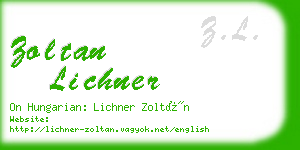 zoltan lichner business card